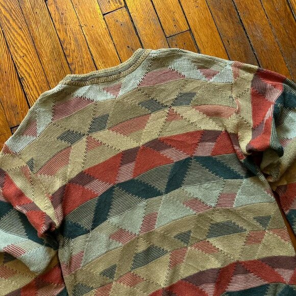 St. Michael by Marks & Spencer UK Knit Crew Neck Sweater‎ Men Med Yellow Green - Picture 8 of 8